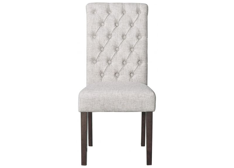 Wooden Dining Chair with Soft Fabric Layback and Tufted Back Design - Glenroy - Floor Stock